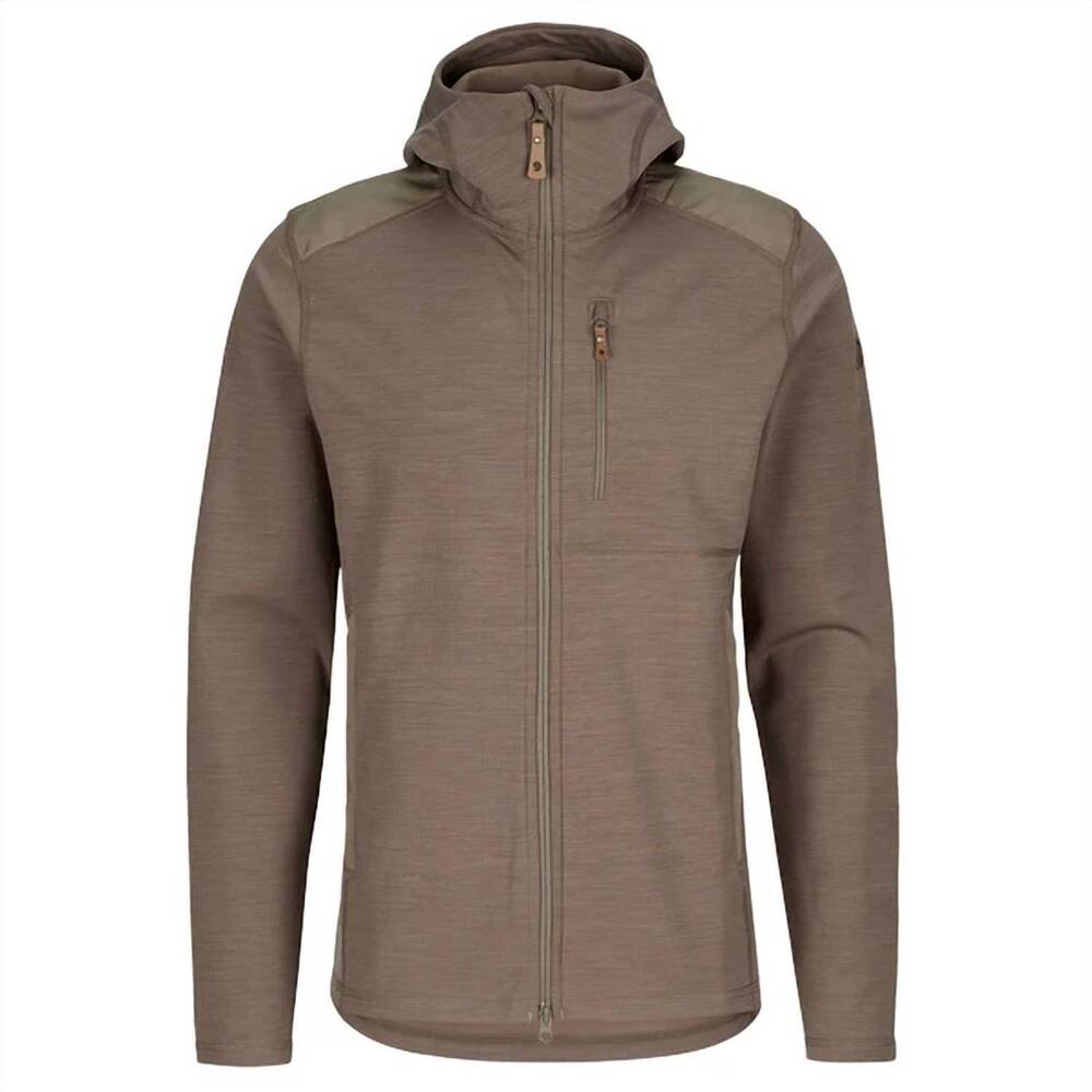 NEW FJALLRAVEN men's keb fleece suede jacket in brown